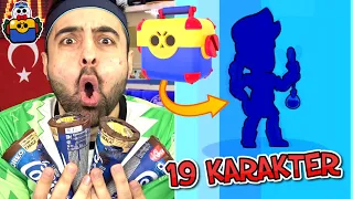 AMBER VE 19 KARAKTER ÇIKTIII 😱 DONDURMA YEME CEZALI BRAWL STARS KUTU AÇMA LİGİ