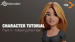 Blender Complete Character Tutorial  - Part4 - Low Poly Hair