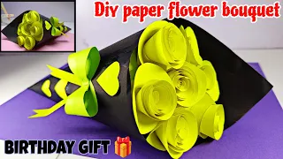 Diy paper flower bouquet/ Birthday gift ideas / How to make bouquet at home. #bouquet #papercraft
