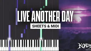 Live Another Day - KORDHELL - Piano Tutorial - Sheet Music & MIDI