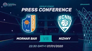 Mornar Bar v Nizhny Novgorod - Press Conference - Basketball Champions League 2019-20