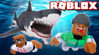 2 PLAYER MEGALODON SHARK ATTACK IN ROBLOX