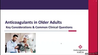 Anticoagulants in Older Adults