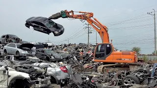 Удивительная корейская свалка. Массивный процесс Лом автомобилей