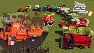 HARVESTERS vs MUD vs RAMP : Farming Simulator 19