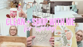 CLEAN & SHOP WITH ME FOR SPRING | TARGET + HOME GOODS + KIRKLANDS + HOBBY LOBBY SPRING DECOR HAUL