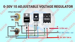 Adjustable Voltage and current regulator . Ayarlanabilir voltaj ve akım regülatörü . 0-35v regülatör