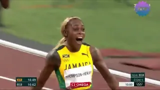 Women’s 100m final  Olympic 2020(Jamaica got all 3 medals)