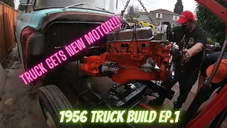 1956 Chevy Truck Build Ep.1 - Motor/Trans Install