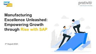 Replay- Manufacturing Excellence Unleashed: Empowering Growth through Rise with SAP