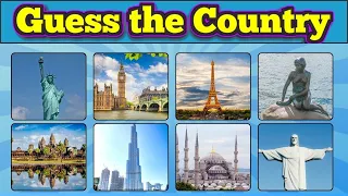 Guess the Country by Famous Landmarks | LANDMARK QUIZ✈️🌎