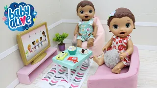 BABY ALIVE GÊMEOS LAURINHA E FELIPINHO GANHARAM UMA SALA NOVA