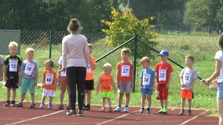 Przedszkolaki - bieg na 100 m chłopców 2021 zawody lekkoatletyczne