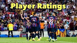FC Barcelona 4-0 Real Valladolid Player Ratings | Lewandowski Doublel | Pedri And Roberto Scored