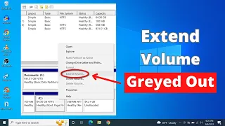 Fixed! - Extend Volume Option Greyed Out in Windows 10 or 11 | Extend C Drive