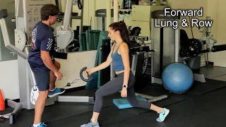 Forward lunge and row