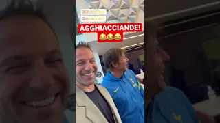 😂È agghiacciande! Il siparietto tra #DelPiero, #Conte e #Paratici! 🤩#tottenham