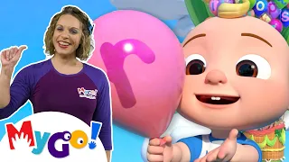ABC Song With Balloons + More! | MyGo! Sign Language For Kids | CoComelon - Nursery Rhymes | ASL