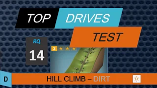 TOP DRIVES TEST of all RQ14 cars (PL9) on HILL CLIMB (DIRT-SUN) TopDrives ALL CARS TIMES  Hutch