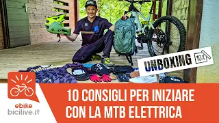 10 consigli per iniziare con la MTB elettrica: Unboxing 10x