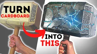 Making A REALISTIC Thor Hammer That LIGHTS UP! (Mjolnir)