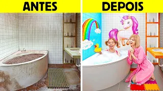 TRANSFORMAÇÃO DA SALA || Ideias Incríveis de Decoração DIY | Tutoriais e Truques, por 123 GO!