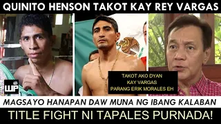 Quinito Henson TAKOT kay rey Vargas para kay Mark Magsayo | Title Fight ni TAPALES di muna TULOY