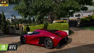 Koenigsegg Jesko in GTA  V Real Life Graphics Mod with Realistic Vegetation Addons Showcase On RTX.