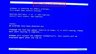 Fix Windows Memory Diagnostic Tool Stuck