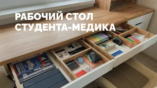 Рабочий стол студента-медика I Учебная зона у окна I Организация рабочего стола