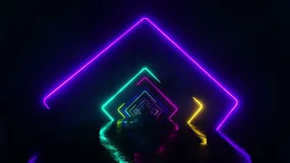 Flying through a multicolored neon tunnel with diamond-shaped figures. Infinitely looped animation.