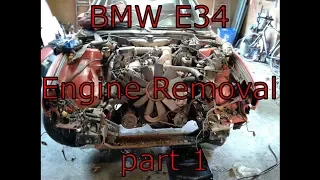 BMW E34 engine removal part 1