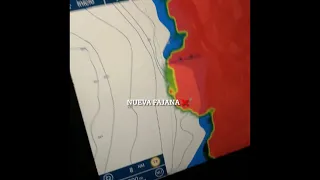 Nueva FAJANA del volcán de la Palma  a vista de Radar.