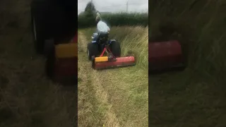 Compact Tractor and Flail Mower