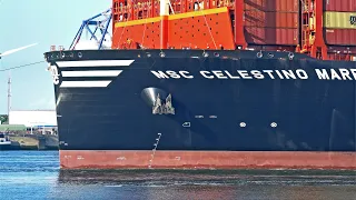 NEW ULTRA LARGE MSC CONTAINER SHIP MAIDEN CALL AT ROTTERDAM PORT - SHIPSPOTTING MAY 2023