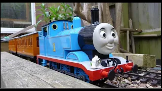 Thomas The Tank Engine With Annie And Clarabel On Jack Rumsey Central Garden Railway