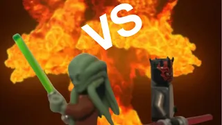 Lego Kit Fisto vs Darth Maul (Star Wars stop motion)