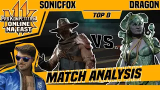 MK11 Match Analysis: Pro Kompetition 2019 Online NA East TOP 8 - Sonicfox vs. Dragon