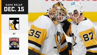 GAME RECAP: Penguins at Panthers (12.15.22) | Letang Scores Shorthanded Goal