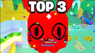 TOP 3 YouTubers HATCHED *HUGE BALLOON CAT* On CAMERA! 🎉 - Pet Simulator X