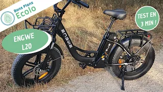 Engwe L20 SE - Test de ce vélo électrique pliable résumé en 3 min