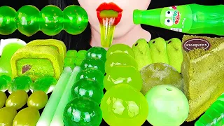 ASMR GREEN TEA DESSERTS *Nik-L-Nip WAX STICK, KYOHO JELLY 닉클립 왁스병, 쿄호젤리, 녹차케이크, 찹쌀떡 먹방 EATING SOUNDS