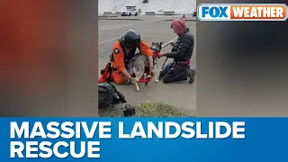 Man and Dog Rescued After Massive Landslide Near Mount St. Helens