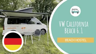 VW T6.1 California Beach Erklärvideo - roadsurfer Beach Hostel