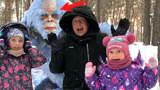 Снежный человек в нашем ЛЕСУ в реальной жизни! 3 серия SCP Animation in real life Йети погнался