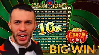 Crazy Time Big Win Today,Yess!! Cash Hunt Shows Skill By Doubling Ten Times