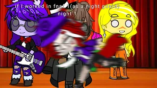 if I worked in fnaf 1 (as a night guard) | night 1 | FNAF 1 | gacha club