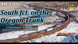 South Jct. on the Oregon Trunk (4K) | BNSF Manifest Train | Jan. 1, 2022 | DJI Inspire 2