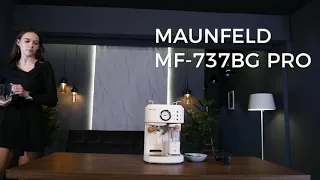 Видеообзор на кофемашину рожкового типа MAUNFELD MF-737BG PRO