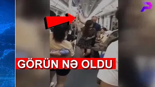 ŞOK VİDEO!! METRODA GƏNC QIZA QARŞI ƏXLAQSIZLIQ - BAXIN